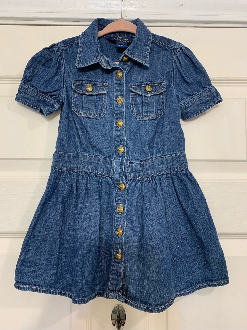 Polo Ralph Lauren Denim Jean Dress Size 5 Girls                             4001